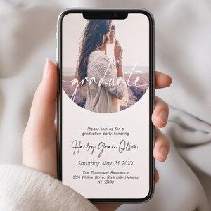 Digital Graduation Party Invitation Template, Graduation Announcement, Senior Grad Party Invitation, Editable Class of 2025 Graduation Party
