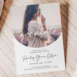Graduation Party Invitation Template, College Graduation Announcement, Senior Grad Party Invitation, Editable Class of 2025 Graduation Party