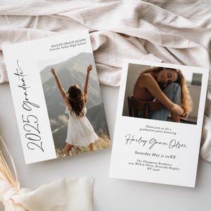 Senior Grad Party Invitation Template, Graduation Party Invitation, Editable Graduation Party Invite, Class of 2025 Graduation Announcement