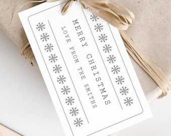 Minimalist Christmas Gift Tag Template, Christmas Trees Tag, Christmas Gift Tag, Holiday Gift Tags, Simple Printable Gift Tags