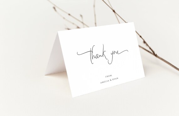 Wedding Thank You Cards Folded Wedding Thank You Cards Simple Wedding Thank You Cards Folded Thank You Photo Card #093 Folded Thank You