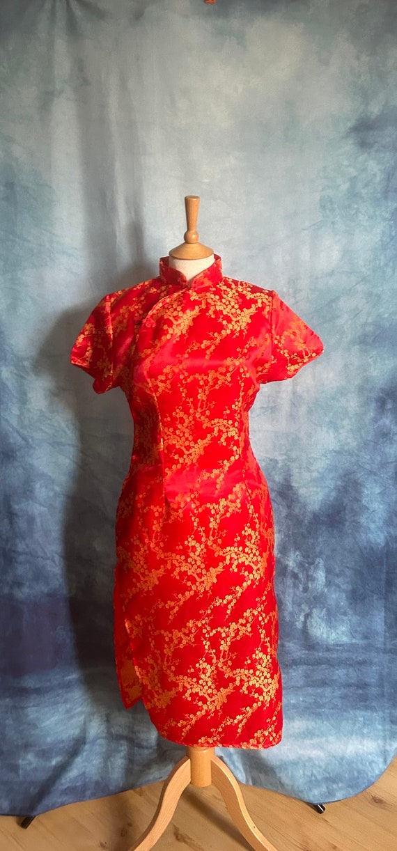 Gorgeous vintage red and gold 1980s Chinese Style… - image 3