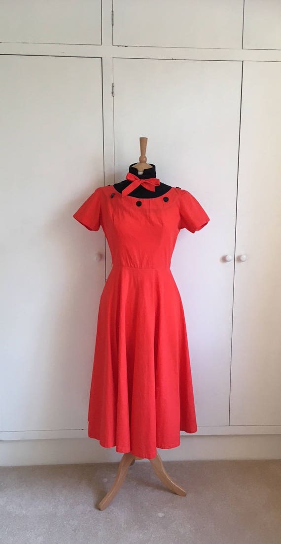 1950s fit and flare dress