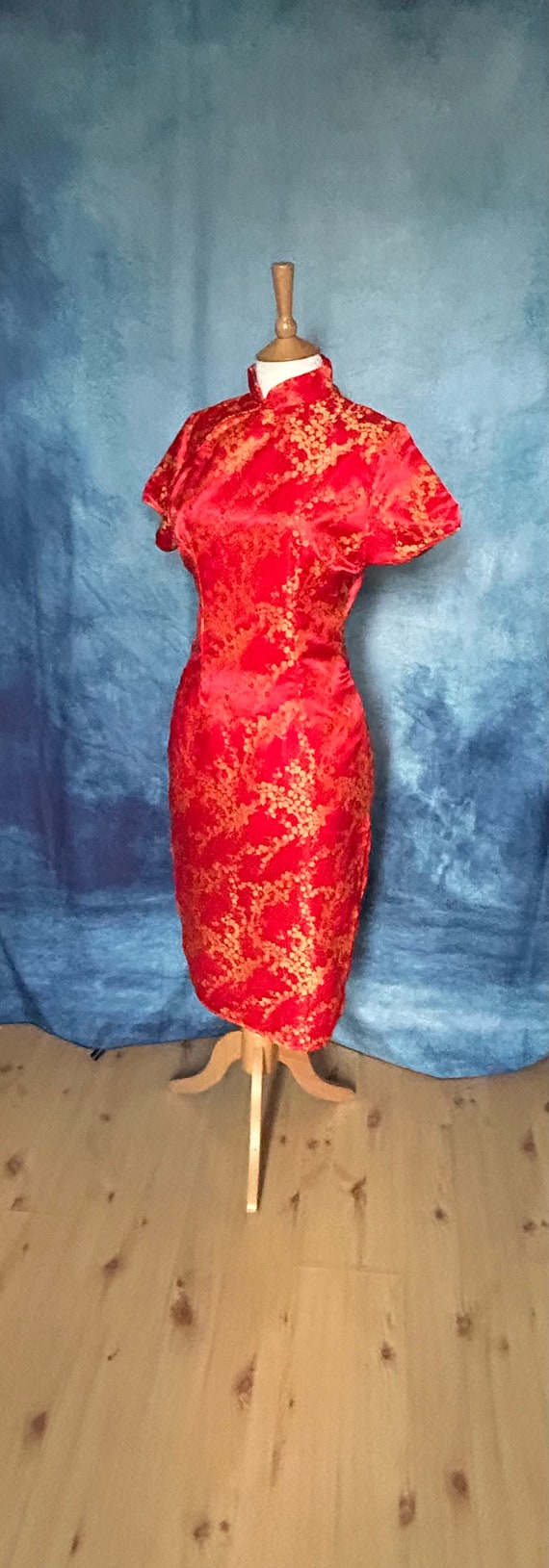 Gorgeous vintage red and gold 1980s Chinese Style… - image 7