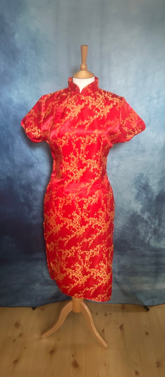 Gorgeous vintage red and gold 1980s Chinese Style… - image 4