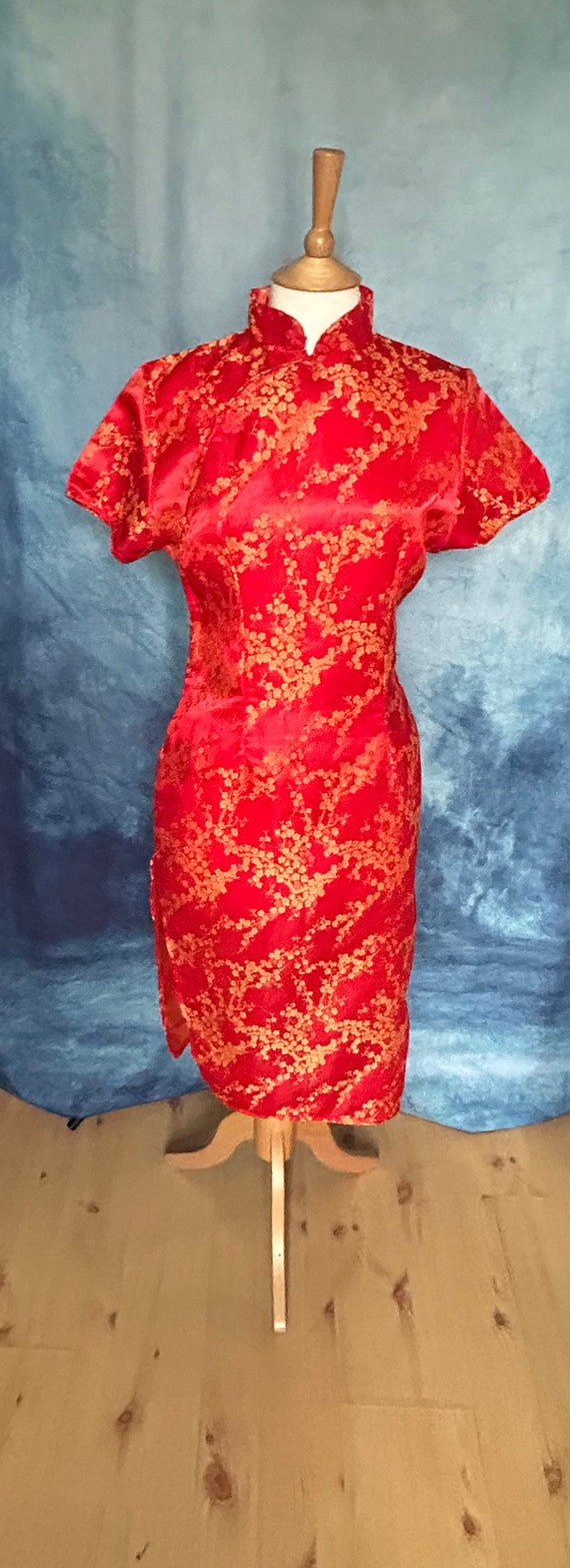 Gorgeous vintage red and gold 1980s Chinese Style… - image 8