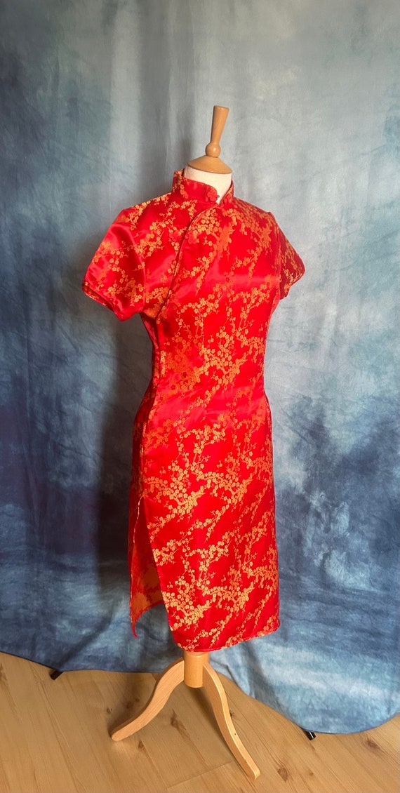 Gorgeous vintage red and gold 1980s Chinese Style… - image 2