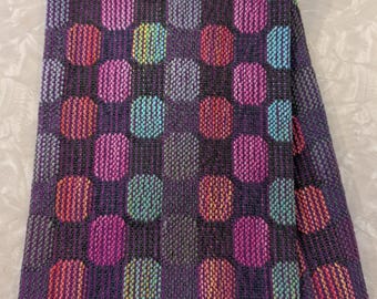 Handwoven Circles Towel - Forest