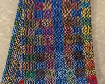 Handwoven Circles Towel - Royal
