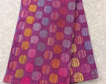 Handwoven Circles Towel - Red
