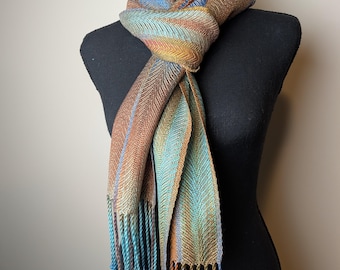 Handwoven and Hand Dyed Tencel Scarf