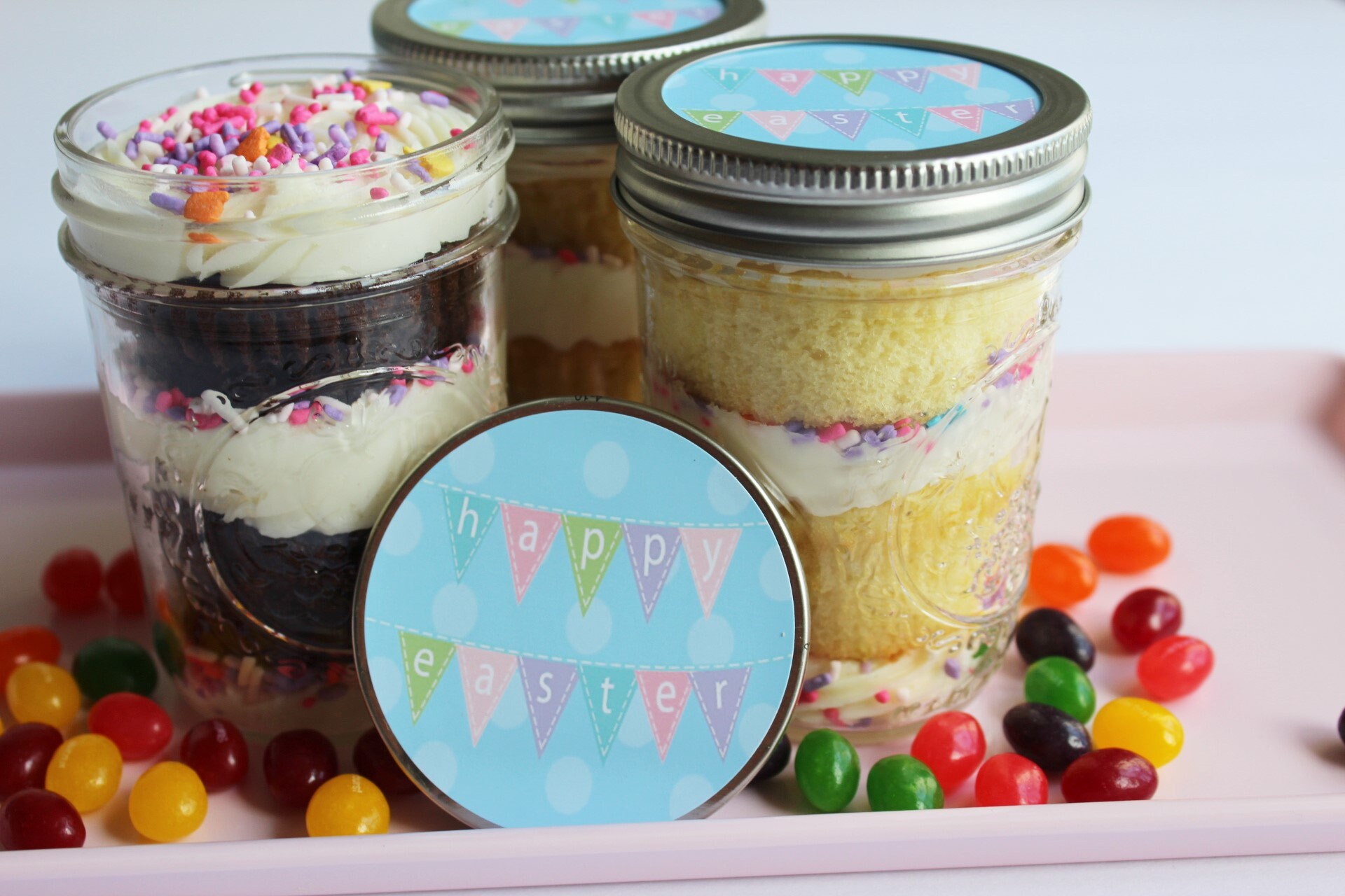 6 8oz Cupcakes In A JarMason JarsHappy EasterEaster Etsy