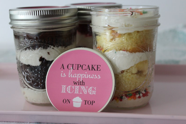 4 8oz Cupcakes in A Jarmason Jarsjust Etsy