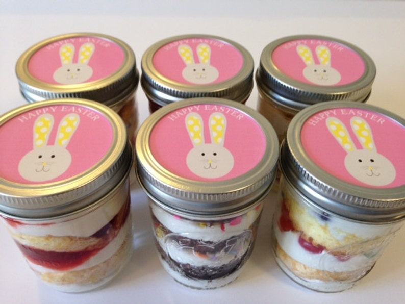 6 8oz Cupcakes In A JarMason JarsEasterHappy Etsy