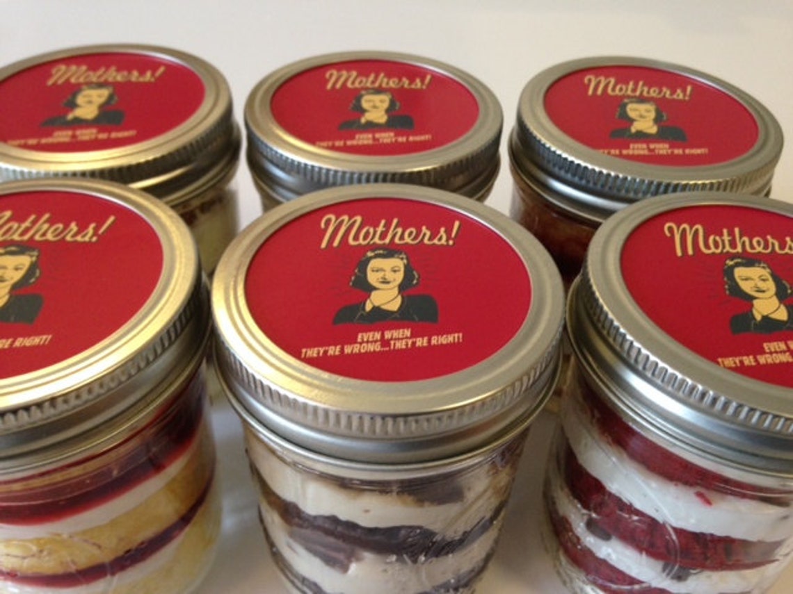 4 8oz Cupcakes in A Jarmason Jarsmother's Daygifts Etsy