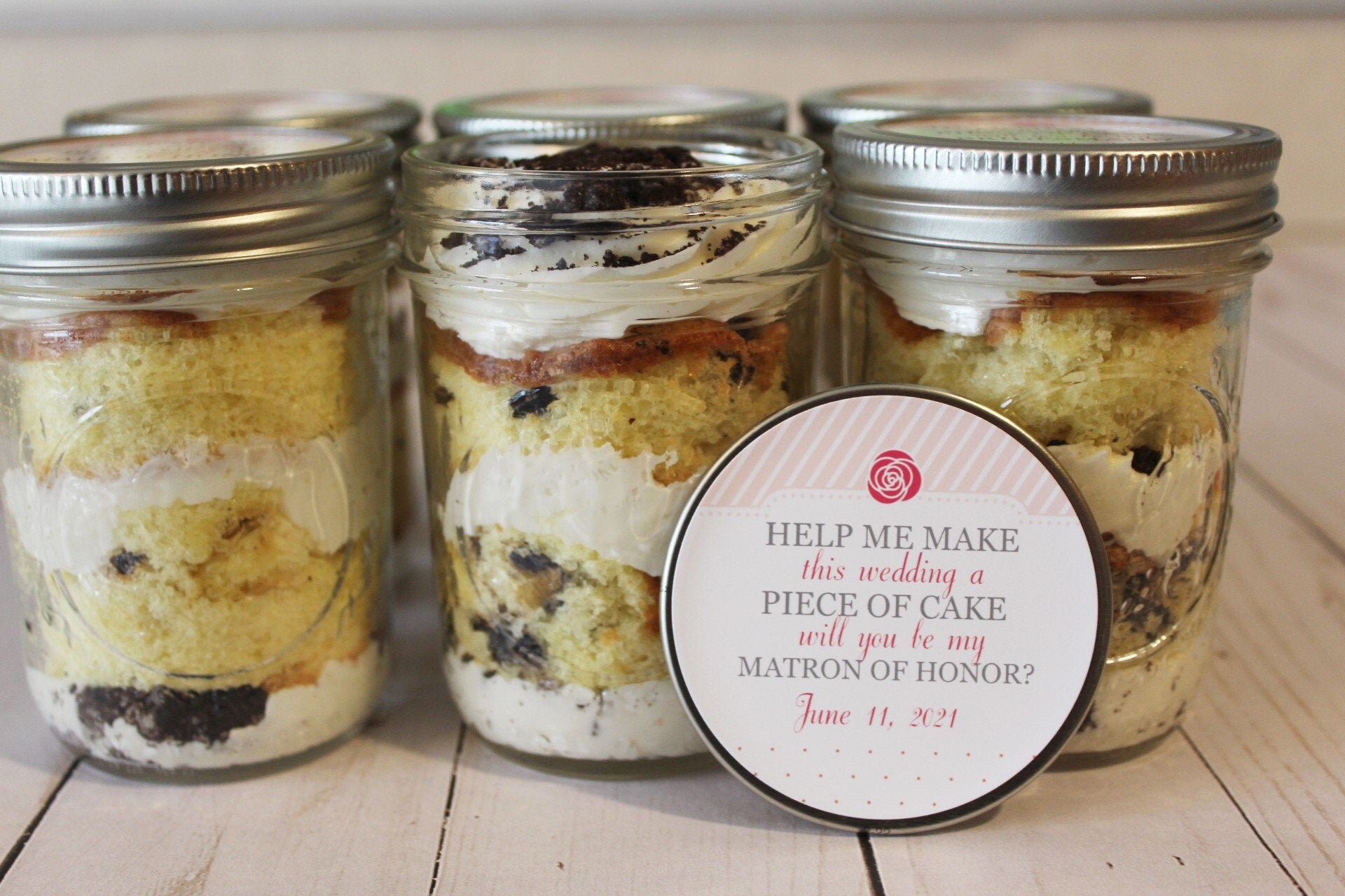 6 8oz Cupcakes In A JarMason JarsBridesmaidsWedding Etsy