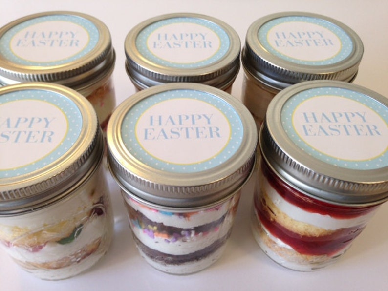 6 8oz Cupcakes In A JarMason JarsHappy EasterEaster Etsy
