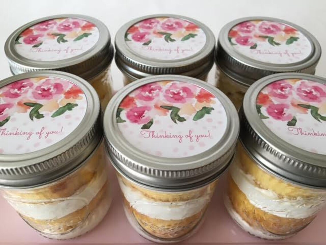 4 8oz Cupcake JarsMason JarsThinking of YouGet Well Etsy