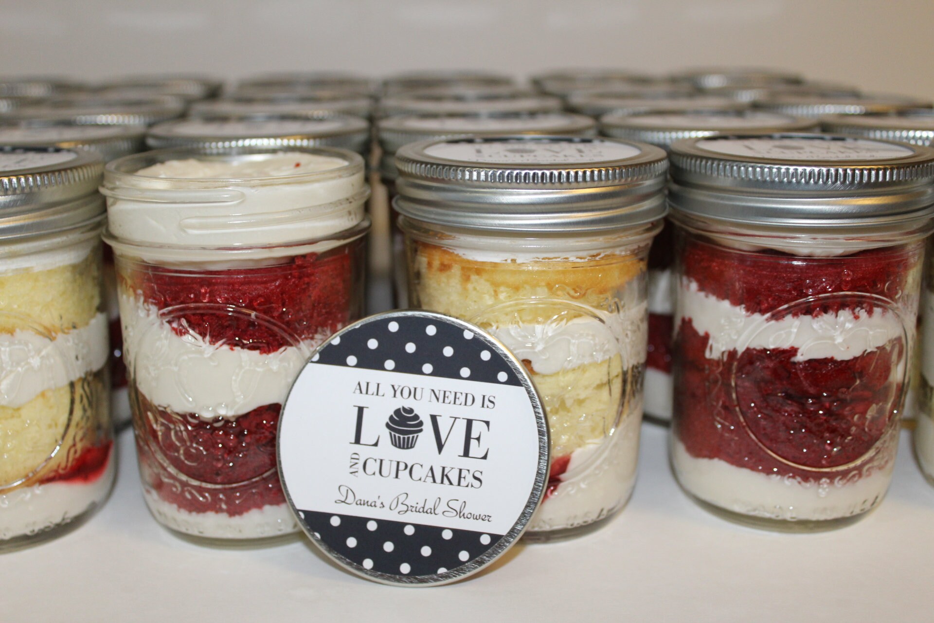 4 8oz Cupcakes In A JarMason JarsBridal ShowerBridal Etsy