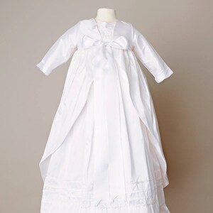 Ginny Christening Coat/Jacket , Baptism Coat, Silk Gown Jacket Baby Girls