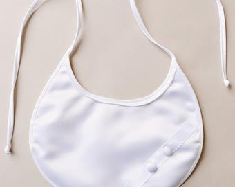 Satin Button Bib