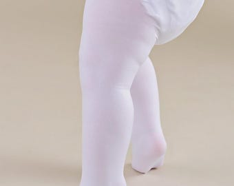 Opaque Baby Tights - White or Ivory