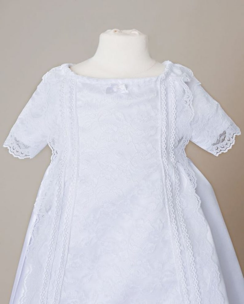 Silk Taffeta Short baptism dress main image 1