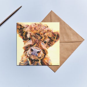 Karta urodzinowa Highland Cow