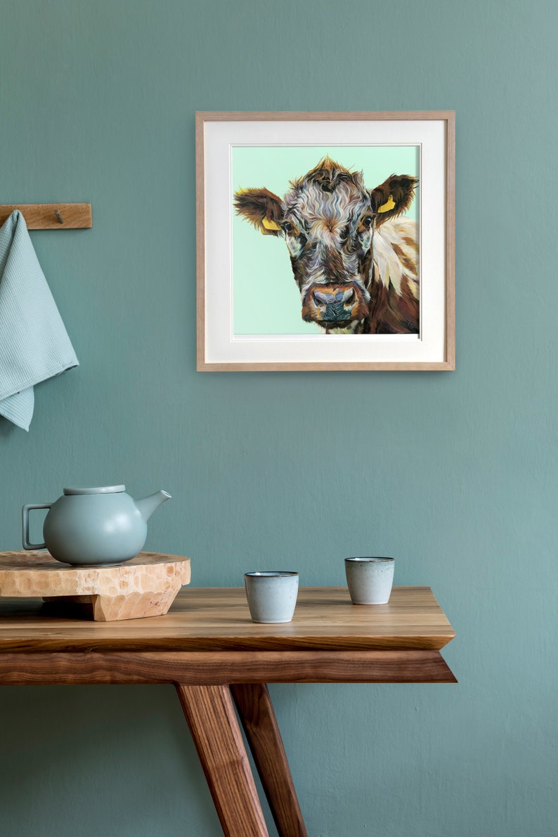 Colourful Cow Wall Art image 3