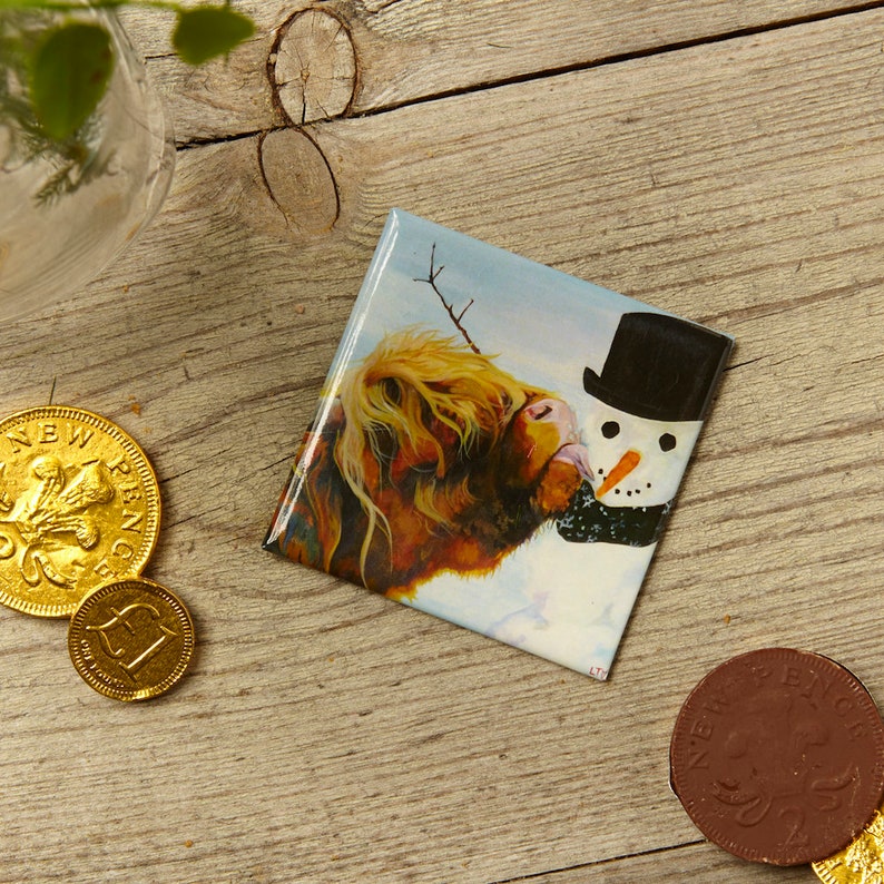 Cow and Snowman Magnet