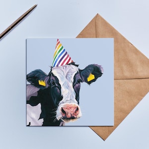 Tarjeta de cumpleaños de vaca