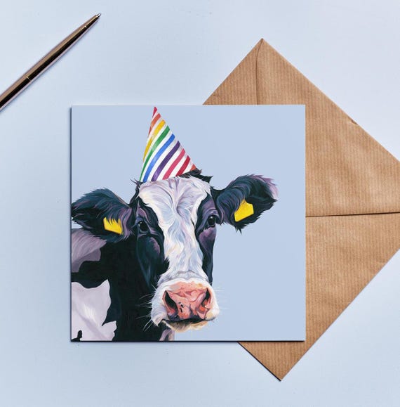 Cow Birthday Card