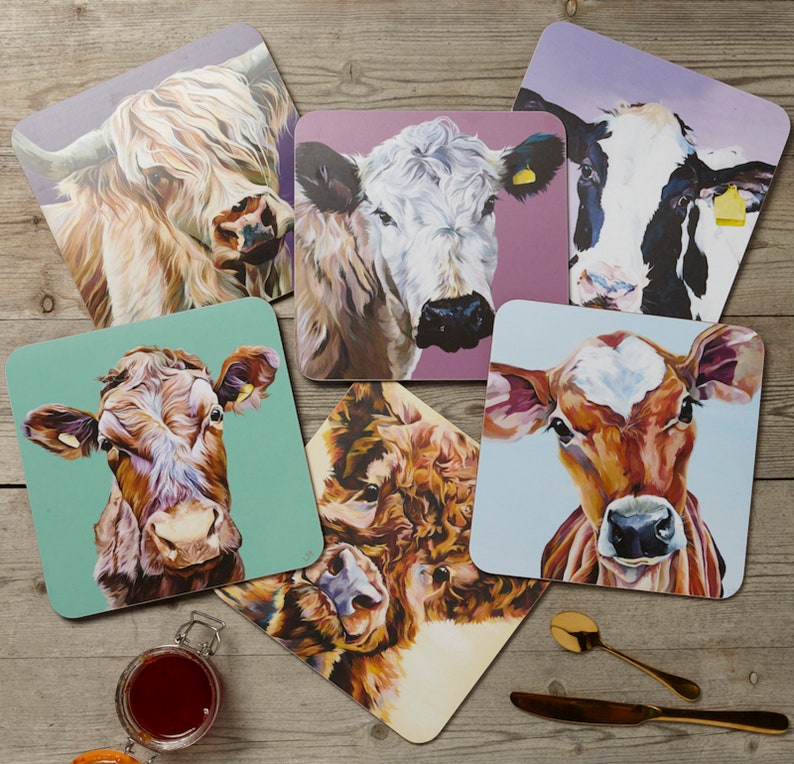 Fun Cow Melamine Tablemats Etsy