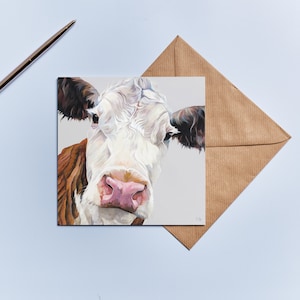 Hereford Cow Greetings Card