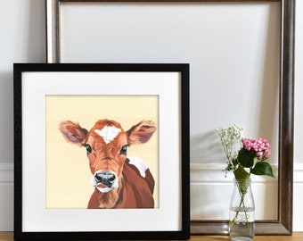 Framed Jersey Calf Print 'Mabel'