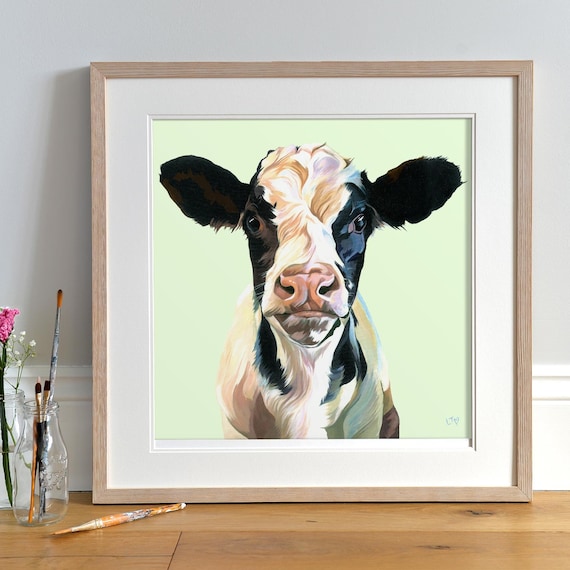 Cute Cow Wallpaper Art Board Prints for Sale