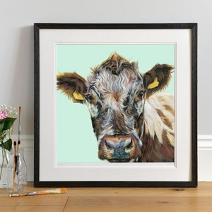 Colourful Cow Wall Art image 1