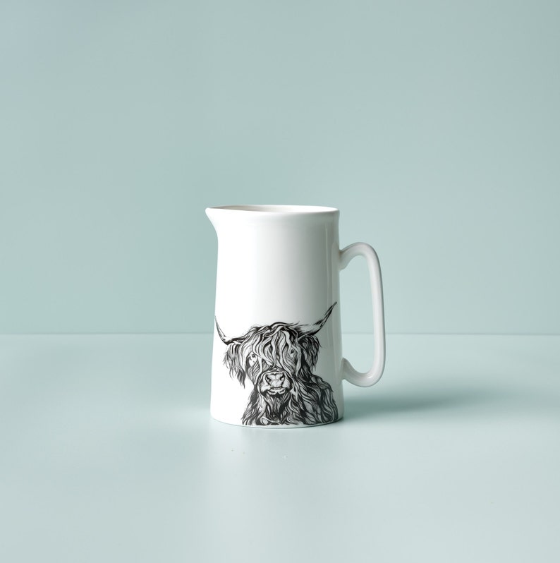 Highland Cow Cream and Milk Jug image 4