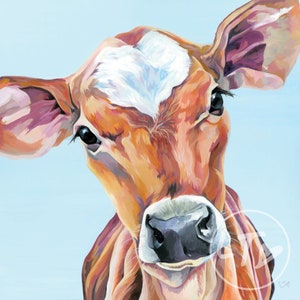 Jersey Cow Art Print - Etsy