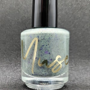 Hedley Green-Grey Flakie Crelly Indie Nail Polish image 1