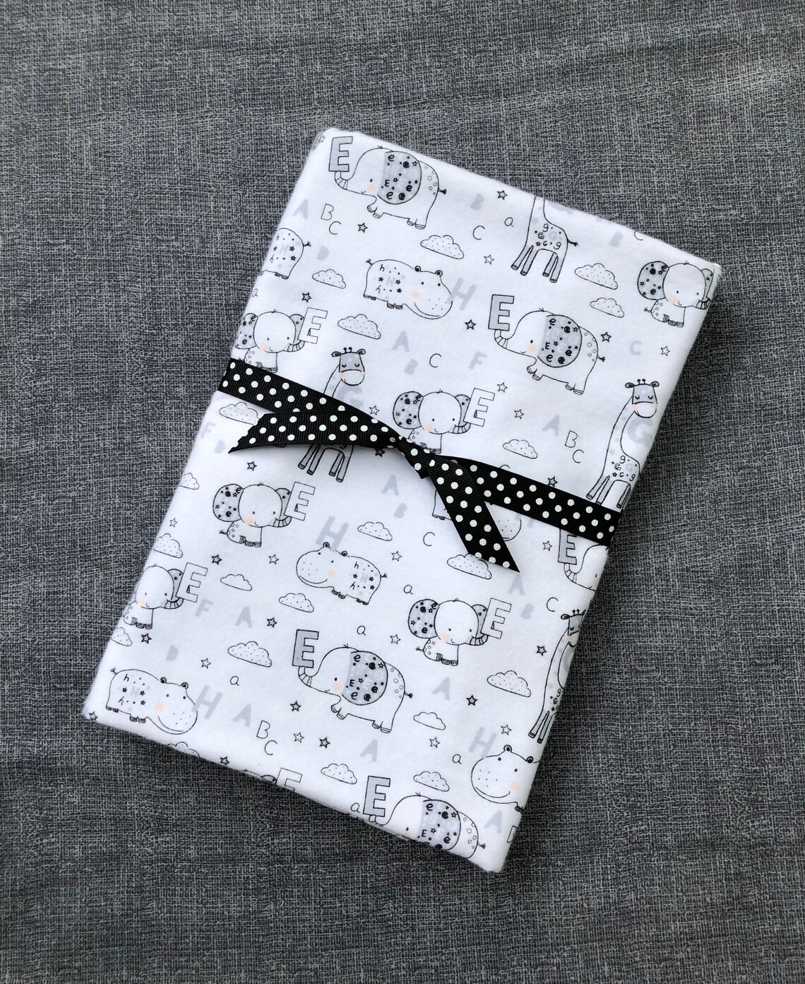 Extra Large Receiving Blanket Elephants Hippos Giraffes Etsy