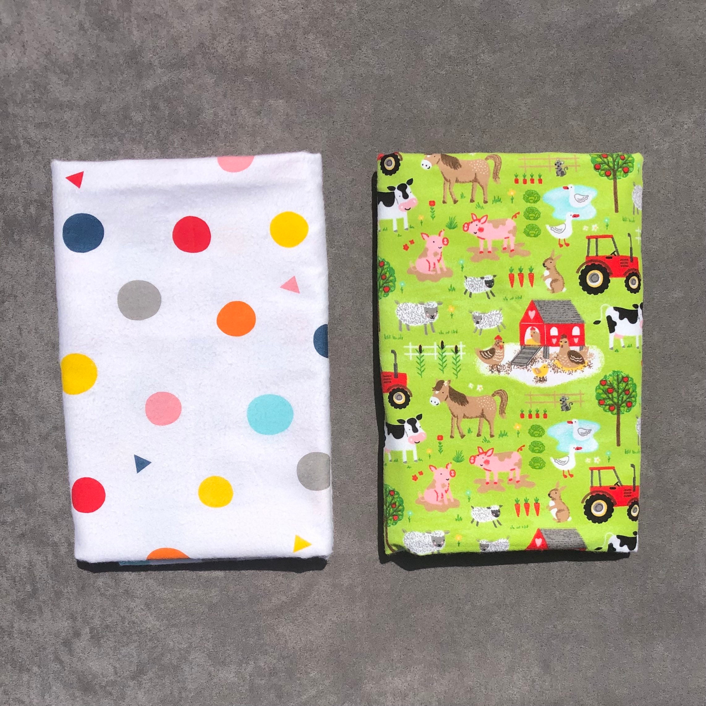 2 Pack of Extra Large Receiving Blankets Farm Animals and Etsy