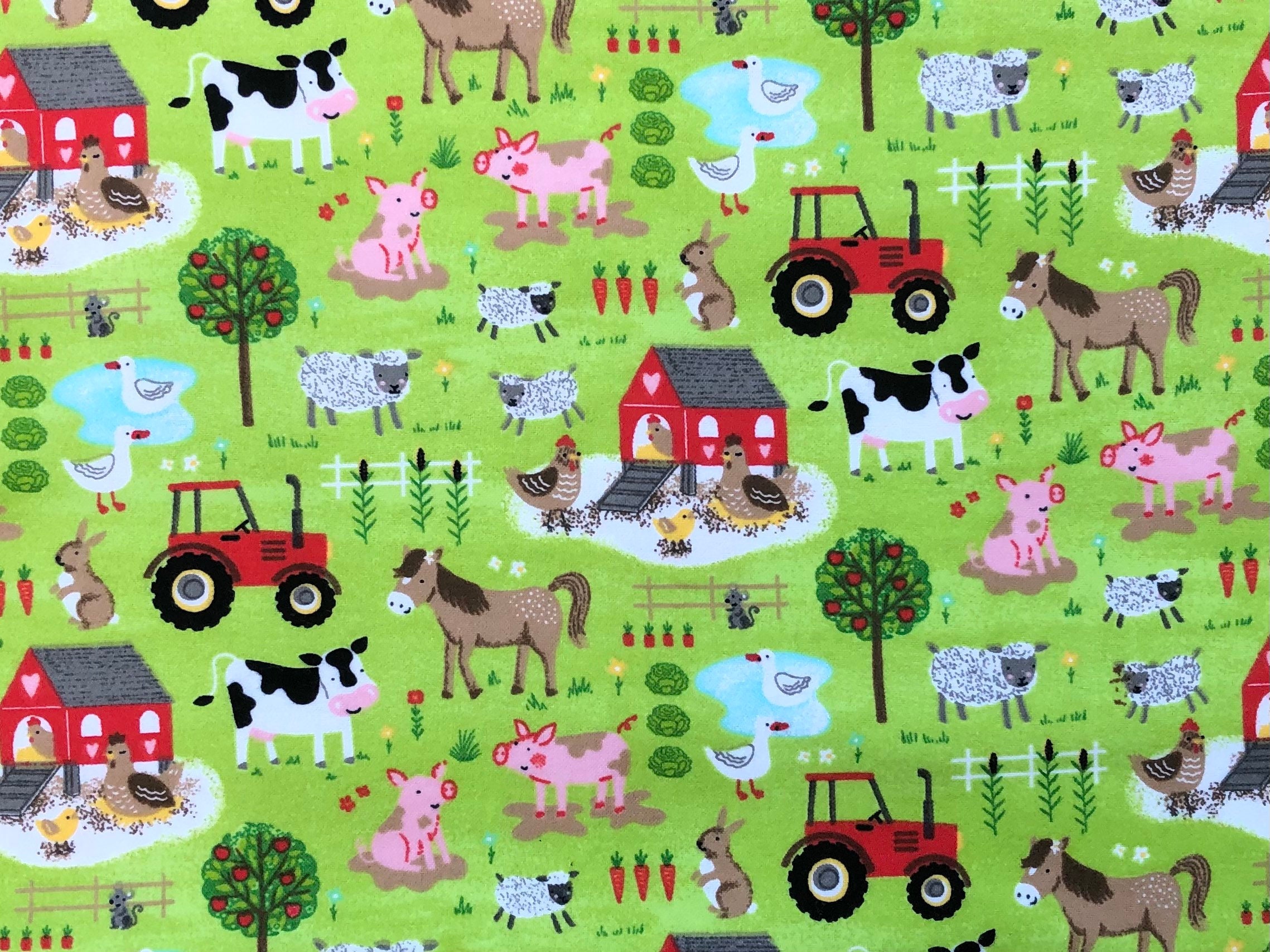 2 Pack of Extra Large Receiving Blankets Farm Animals and Etsy