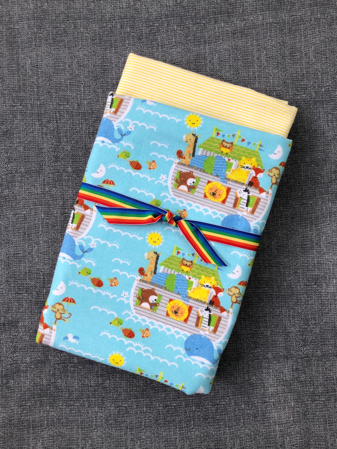 2 Pack of Extra Large Receiving Blankets Noahs Ark and Etsy