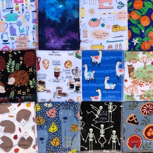 12” Reusable Napkins - Option to Personalize - Variety of Fun Prints on Soft Flannel