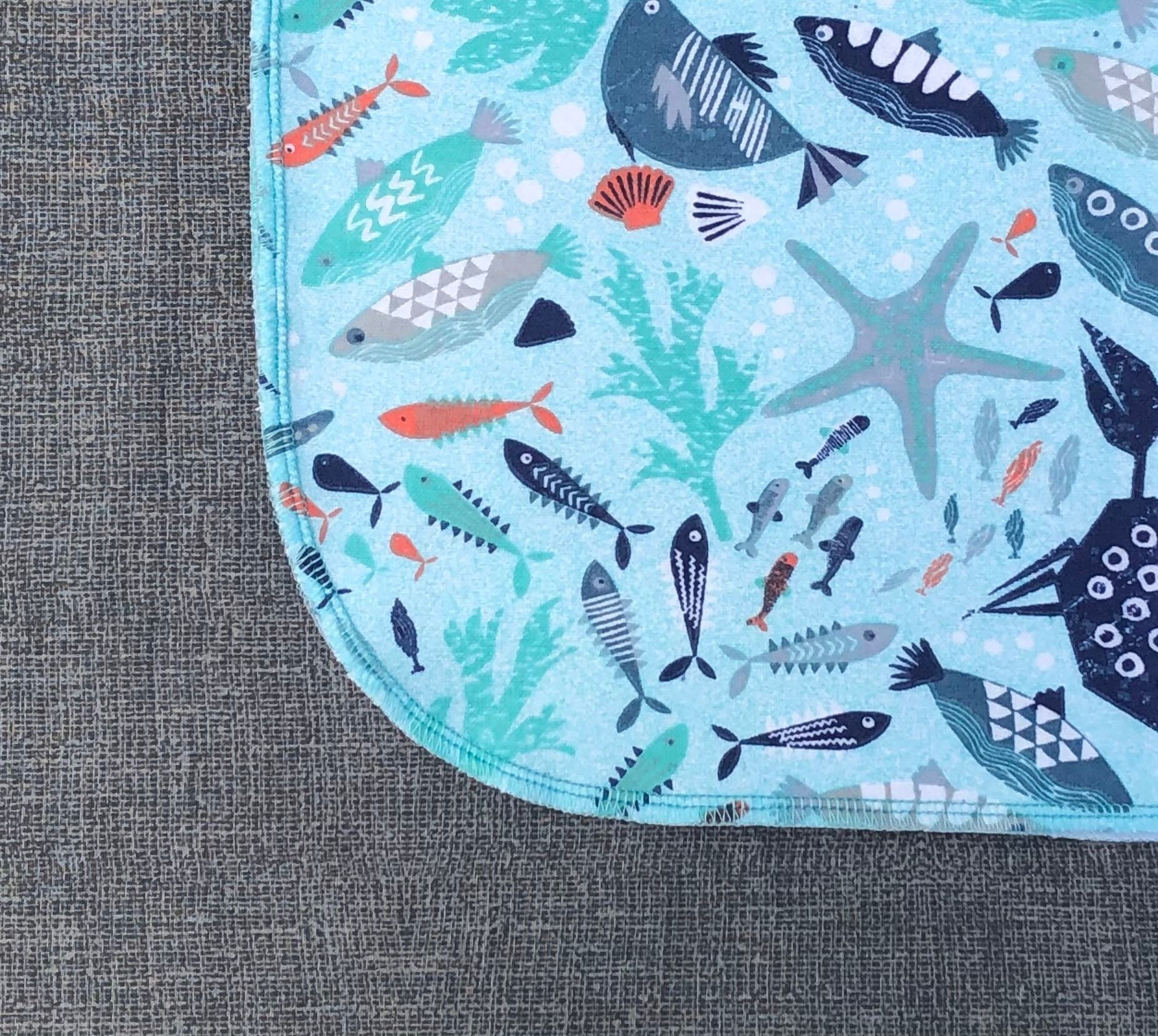 2 Pack of Extra Large Receiving Blankets Sea Life and Ocean Etsy