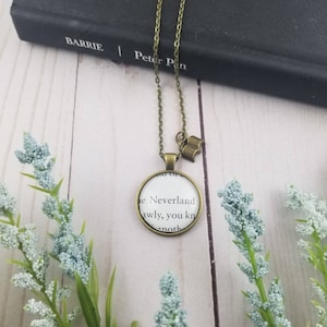 Neverland Pendant, Book Page Necklace