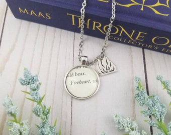 Fireheart Book Page Necklace, TOG, KOA Jewelry
