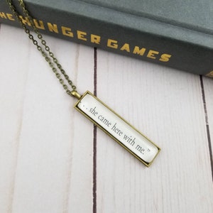 She Came Here With Me Book Page Pendant