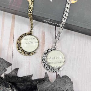 The Bargainer OTP Book Page Necklace, Rhapsodic Pendant